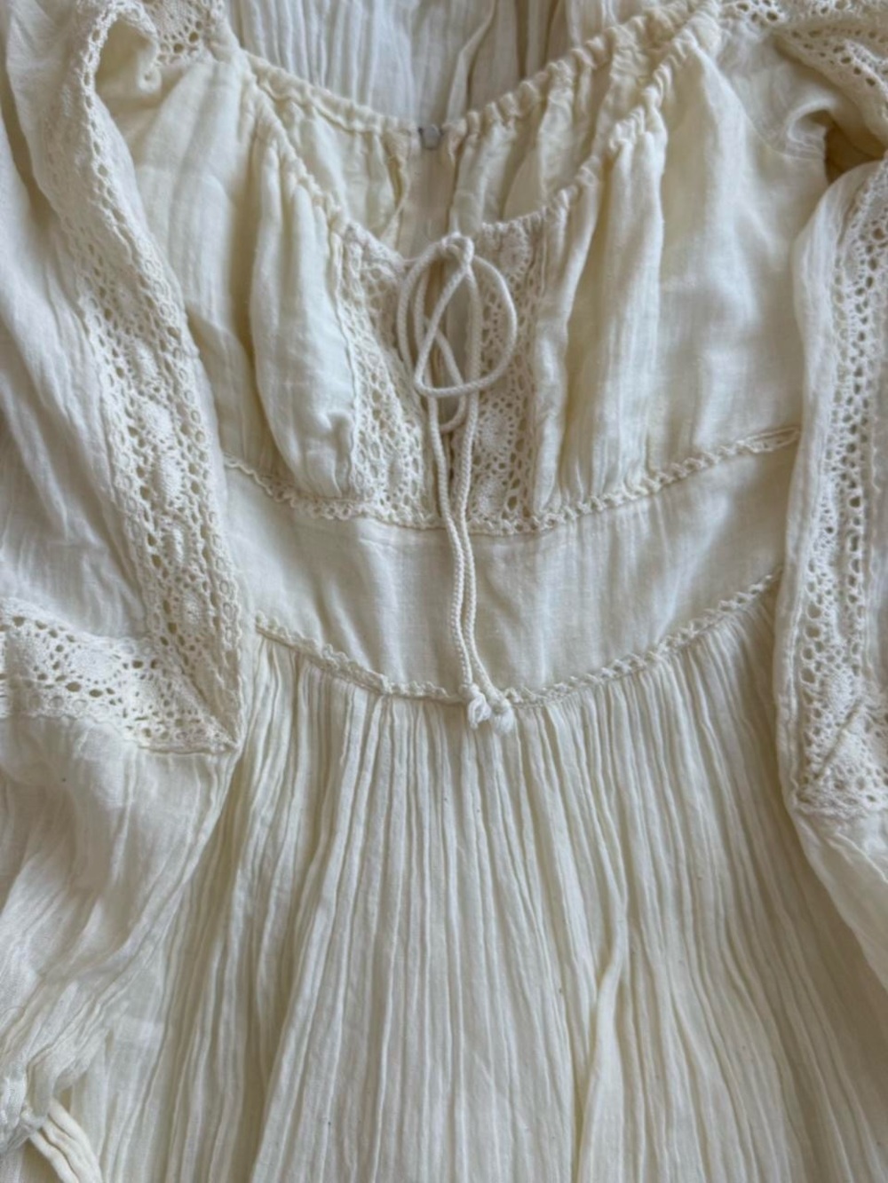 Vintage cream 70s gunne sax maxi dress bridal boho - Picture 6 of 9
